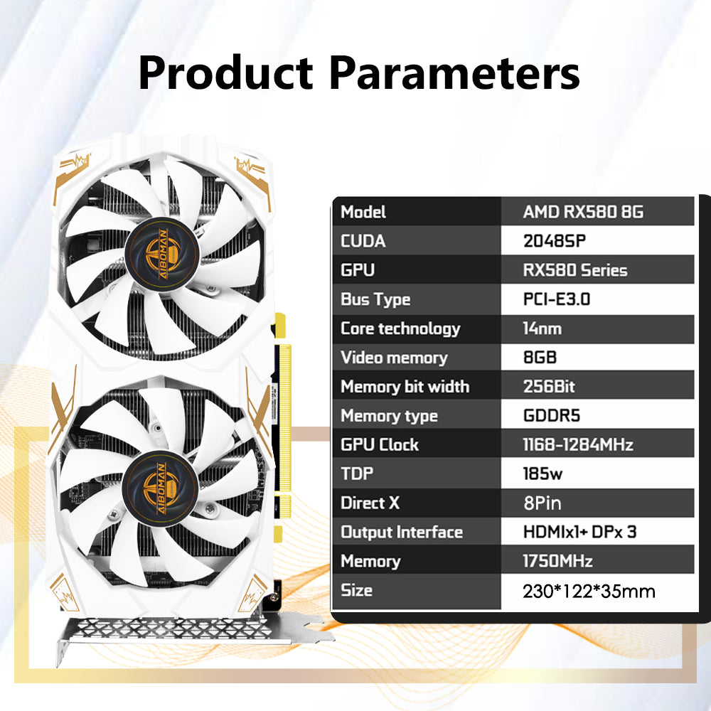 AIBOMAN RX580 8G 2048SP